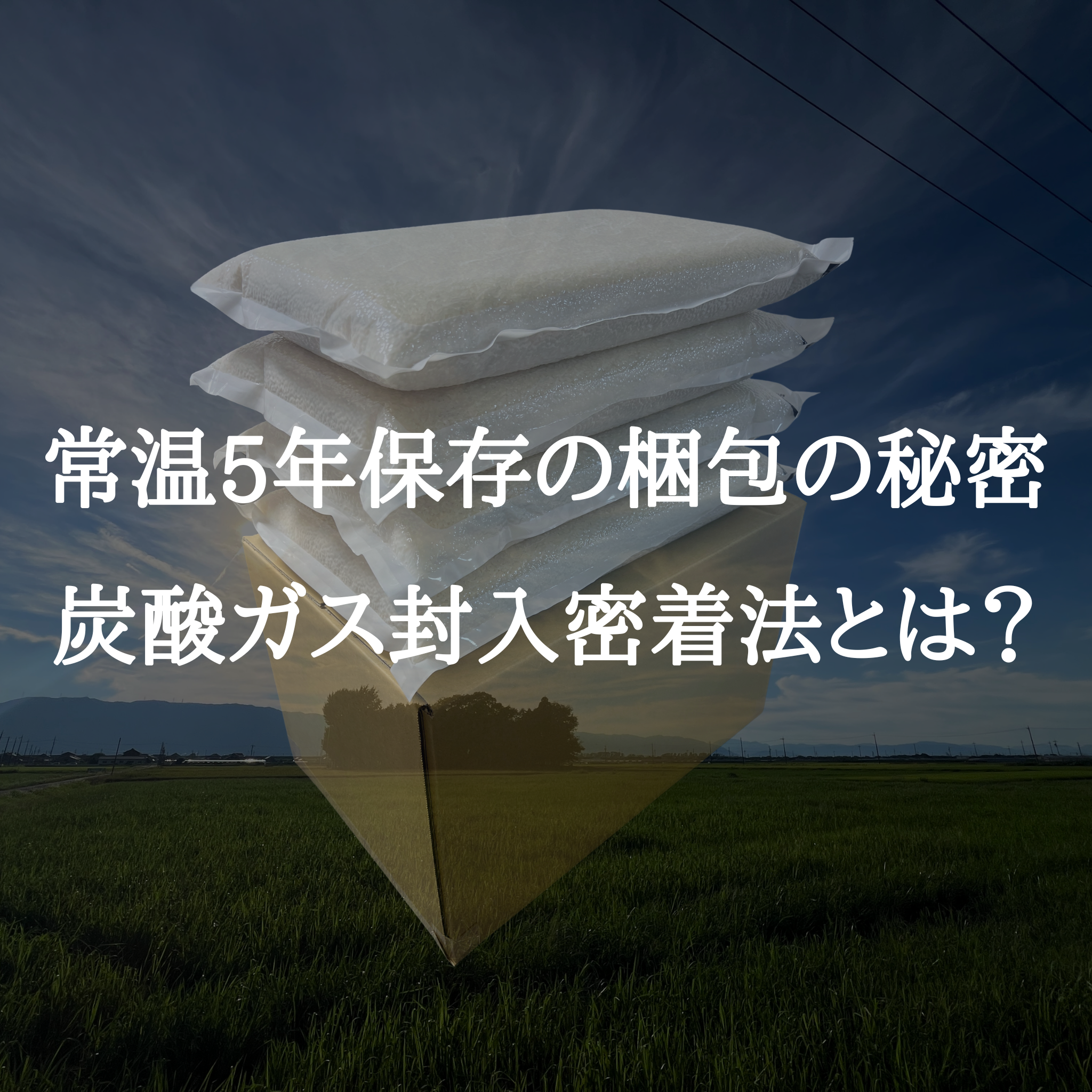 常温で5年保存できる梱包の秘密/炭酸ガス封入密着包装とは?